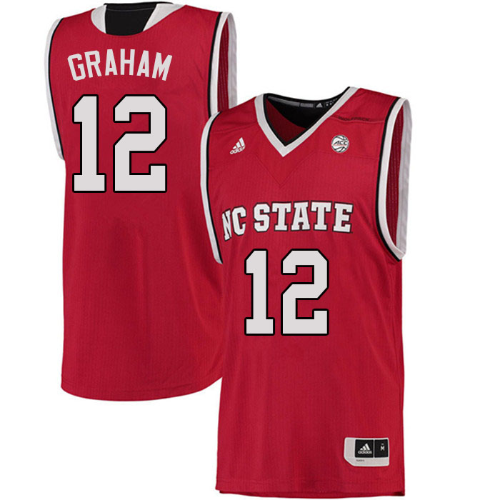 Men #12 Chase Graham NC State Wolfpack College Basketball Jerseys Sale-Red - Click Image to Close